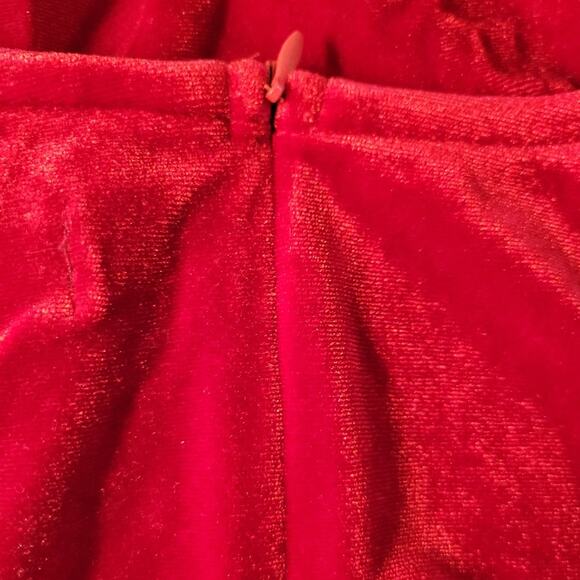 NWT Ruby Red Velvet & Black Lace Maxi‎ Dress Whimsigoth Gothic Witchy Party - M - Picture 6 of 8